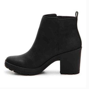 Mix No. 6 Weinbaum Black Platform Chunky Heel Suede Bootie Sz 6